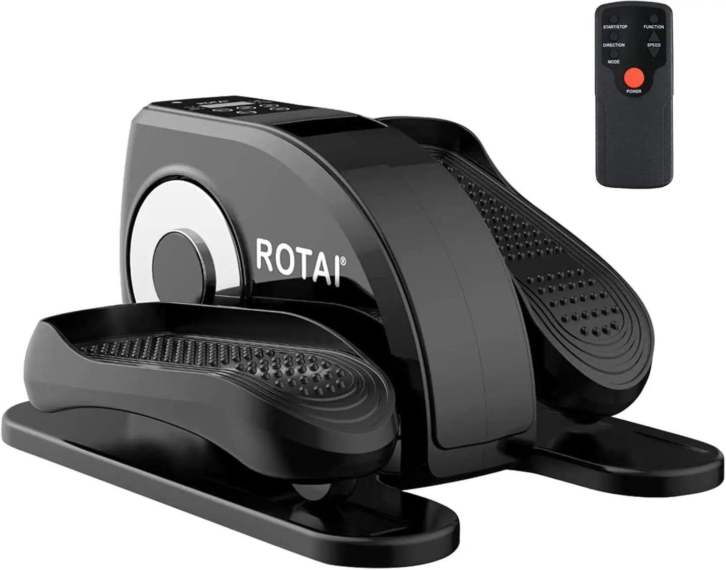 Under desk elliptical machine, portable leg pedal for fitness, home and office with remote and LCD display