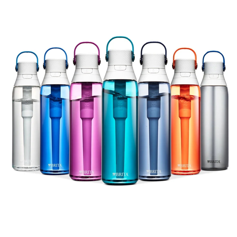 26oz Leak Proof Filtered Water Bottle with Straw Activated Carbon Filter Easy Sip Design Portable Hydration Home Gym Office