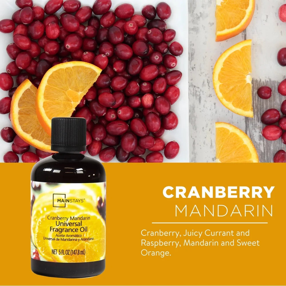 Universal Fragrance Oil Cranberry Mandarin Scented 5fl oz Diffusers Warmers Potpourri Aromatherapy Home Office Use