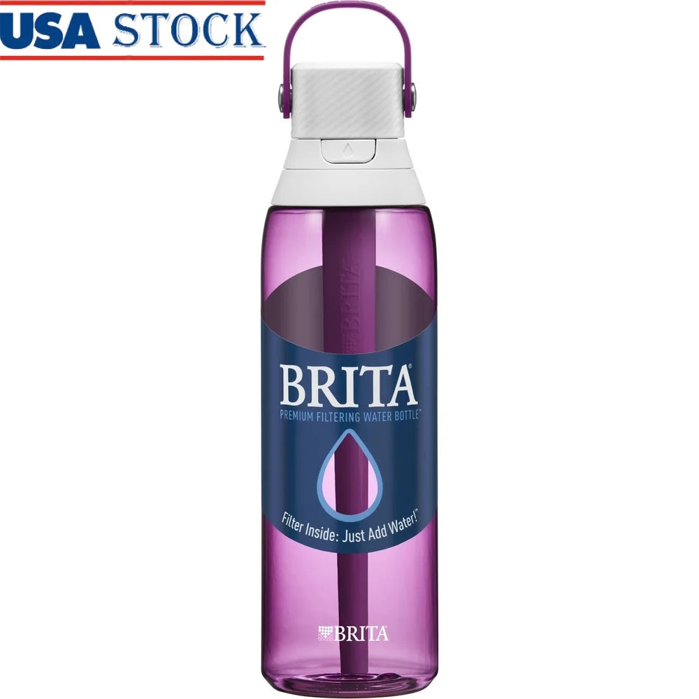 26oz Leak Proof Filtered Water Bottle with Straw Activated Carbon Filter Easy Sip Design Portable Hydration Home Gym Office