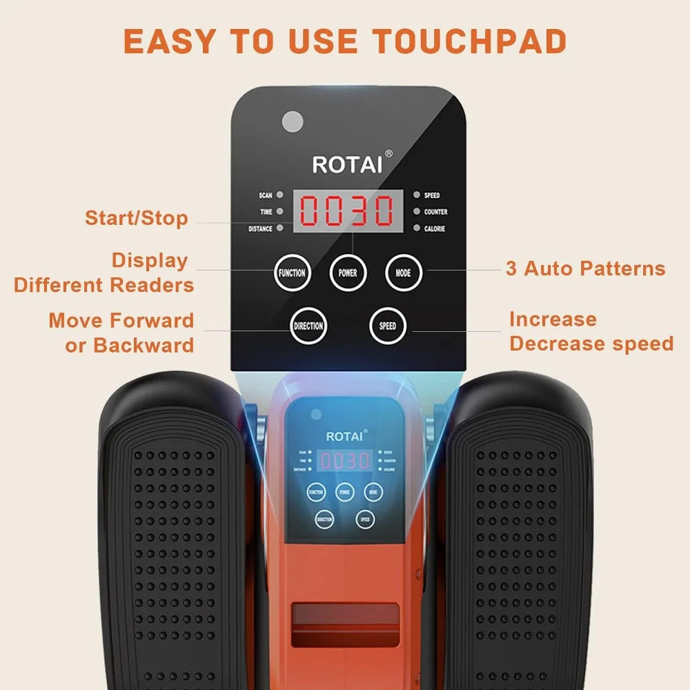Under desk elliptical machine, portable leg pedal for fitness, home and office with remote and LCD display