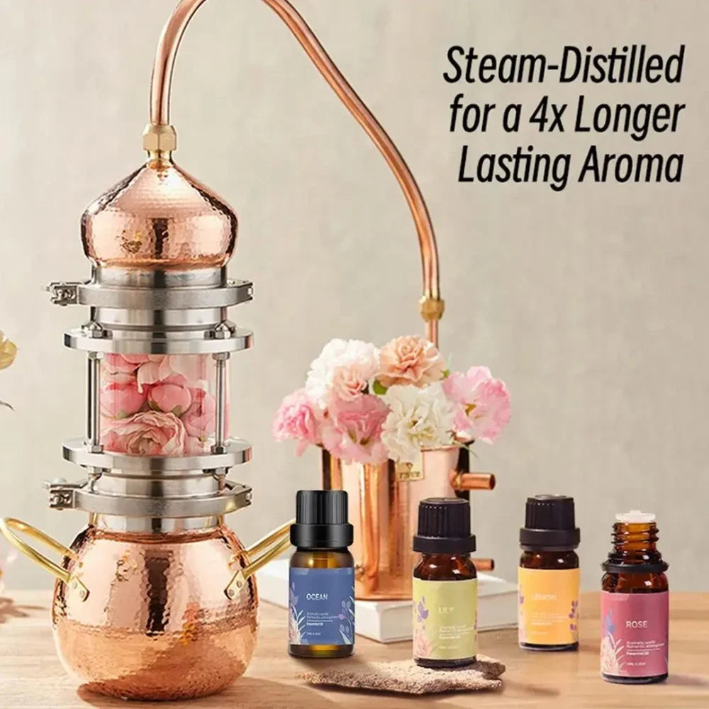 Premium Essential Oil Gift Set (6 Bottles) - Spa-Quality Aromatherapy Kit with Floral & Fresh Scents - Perfect Housewarming/Moth