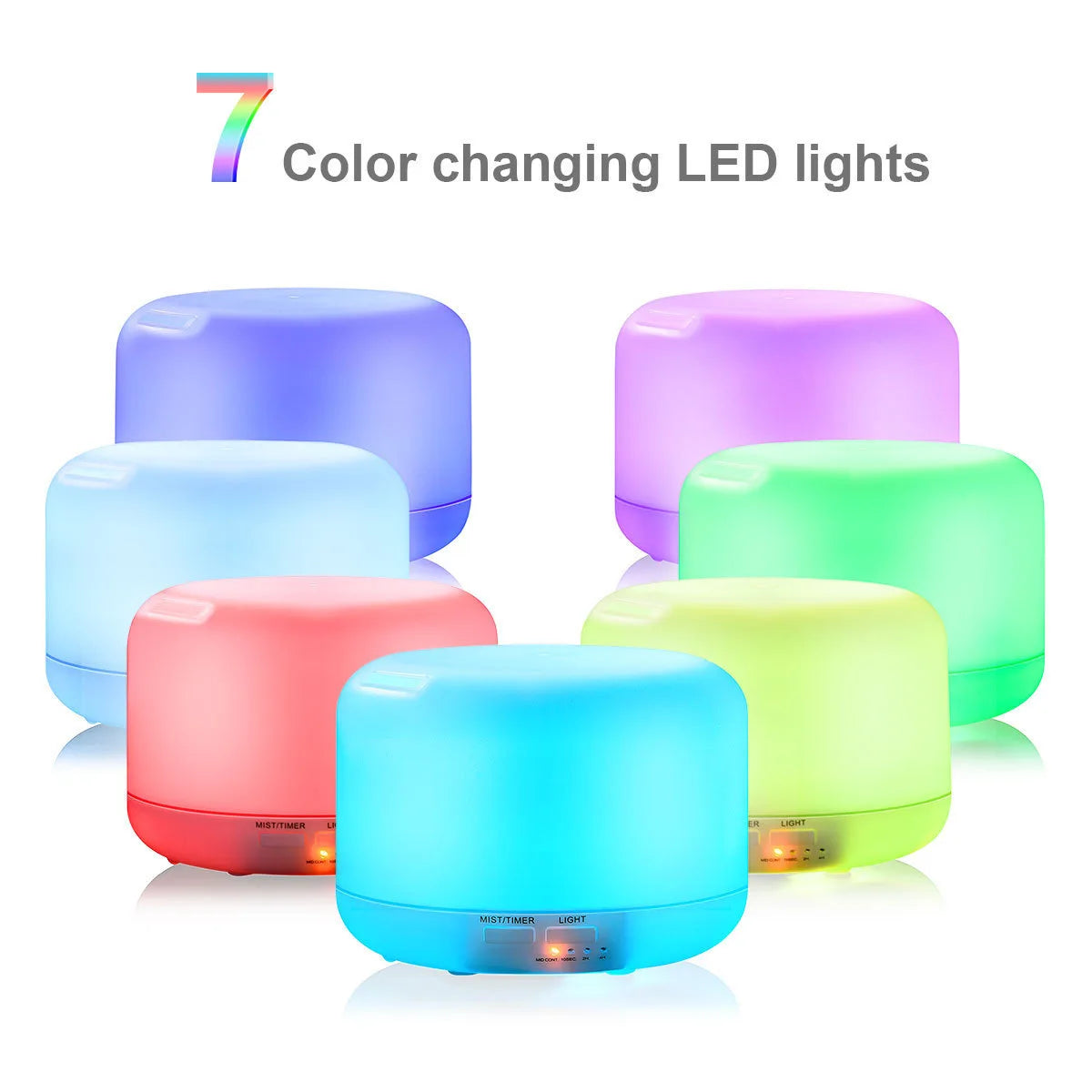 Diffuser For Home Ultimate Aroma Experience 300ML Diffuser with Auto-Shutoff 7 LED Colors Remote - Office Humidifier Home Spa