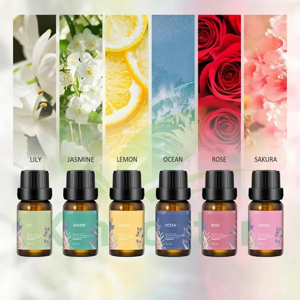 Premium Essential Oil Gift Set (6 Bottles) - Spa-Quality Aromatherapy Kit with Floral & Fresh Scents - Perfect Housewarming/Moth
