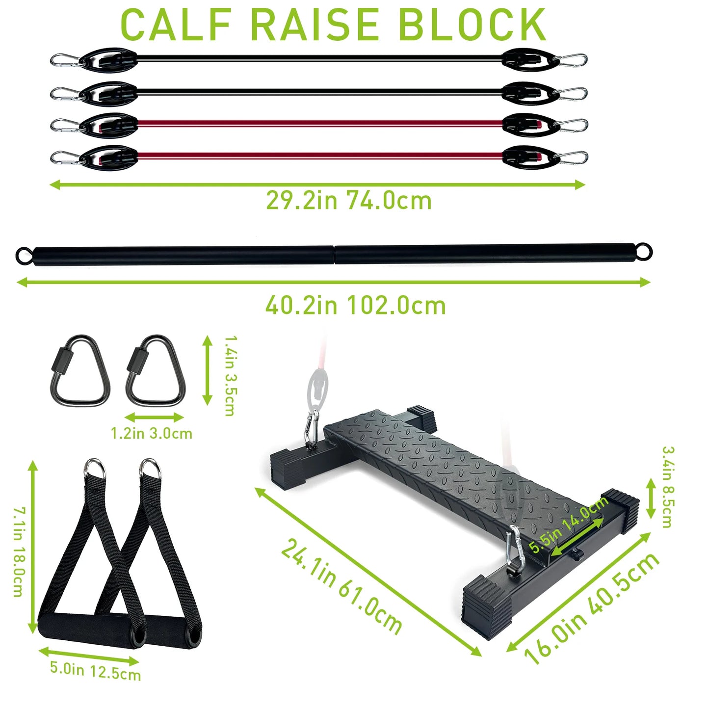 Multifunctional Steel Calf Raise Bar, Wide Standing Calf Raise Block for Calves Stretching, Foot Stretch Platform, Anti-Slip Squ