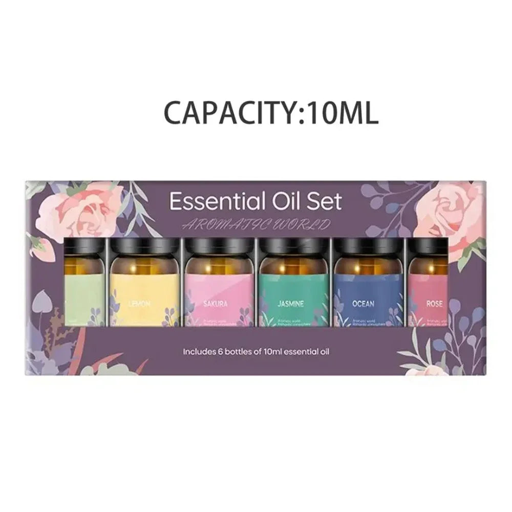 Premium Essential Oil Gift Set (6 Bottles) - Spa-Quality Aromatherapy Kit with Floral & Fresh Scents - Perfect Housewarming/Moth