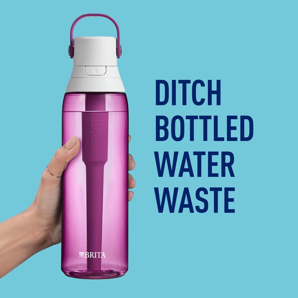 26oz Leak Proof Filtered Water Bottle with Straw Activated Carbon Filter Easy Sip Design Portable Hydration Home Gym Office