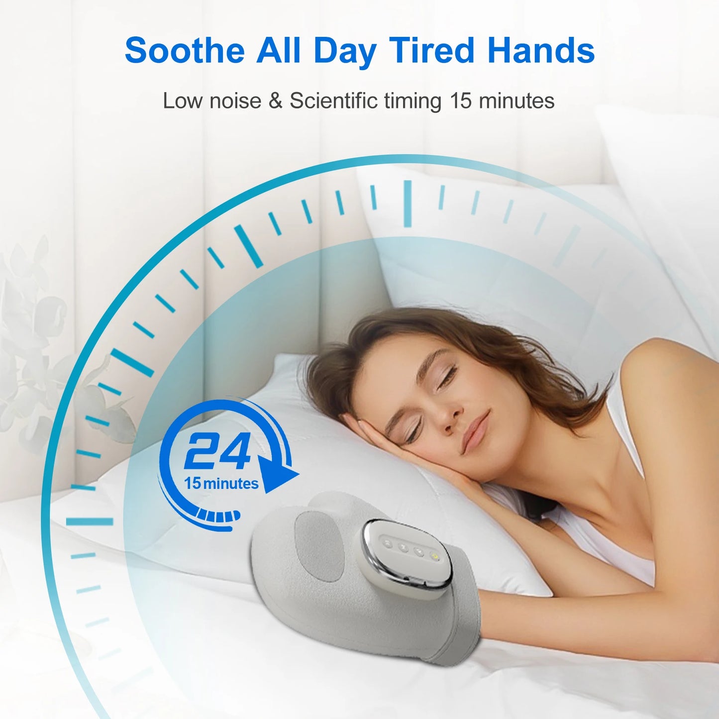 Hand Massager with Heat Compression, Hand Massage for Arthritis and Carpal Tunnel, 3 Massage 4 Temperatures 5 Compression Models