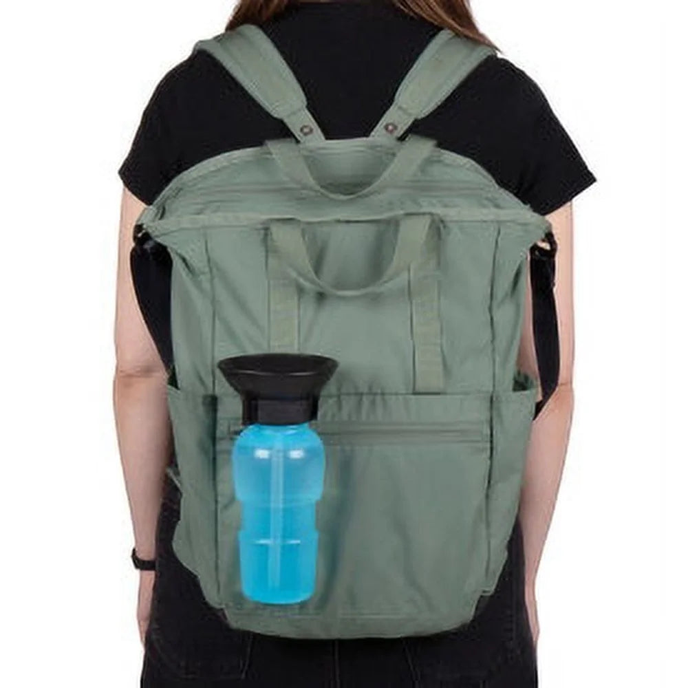 BPA-Free Pet Water Bottle 20 fl oz Dog Hydration Squeeze Bowl Hands-Free Velcro Strap Ideal Travel Hiking
