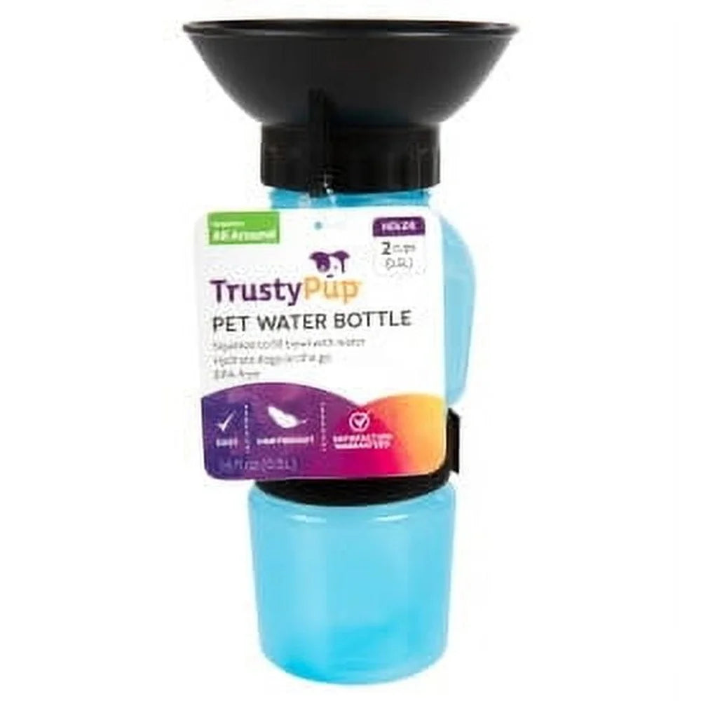 BPA-Free Pet Water Bottle 20 fl oz Dog Hydration Squeeze Bowl Hands-Free Velcro Strap Ideal Travel Hiking