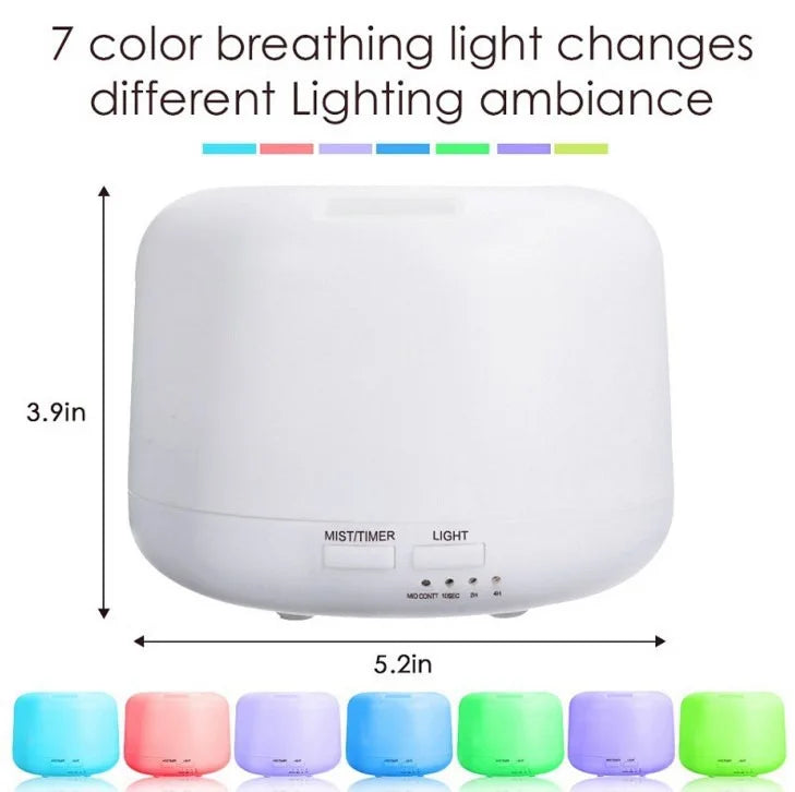 Diffuser For Home Ultimate Aroma Experience 300ML Diffuser with Auto-Shutoff 7 LED Colors Remote - Office Humidifier Home Spa