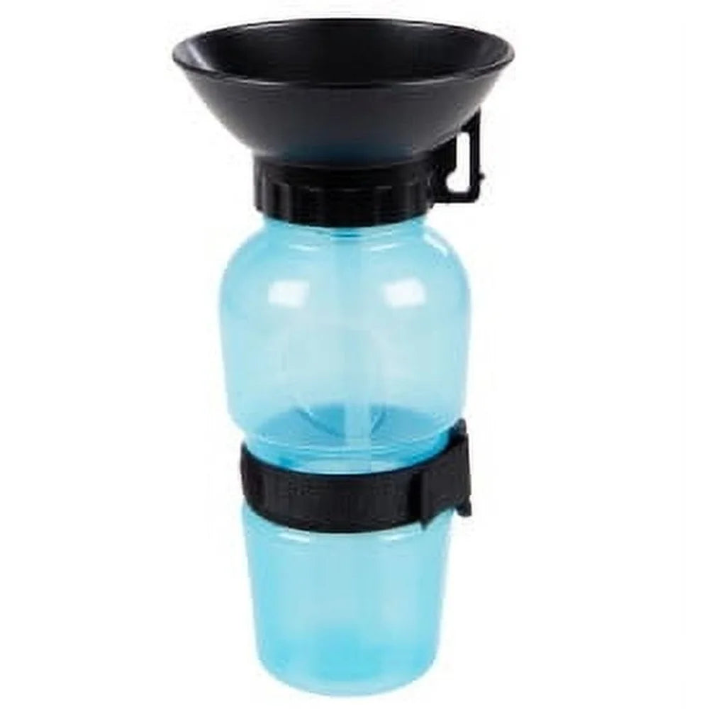 BPA-Free Pet Water Bottle 20 fl oz Dog Hydration Squeeze Bowl Hands-Free Velcro Strap Ideal Travel Hiking
