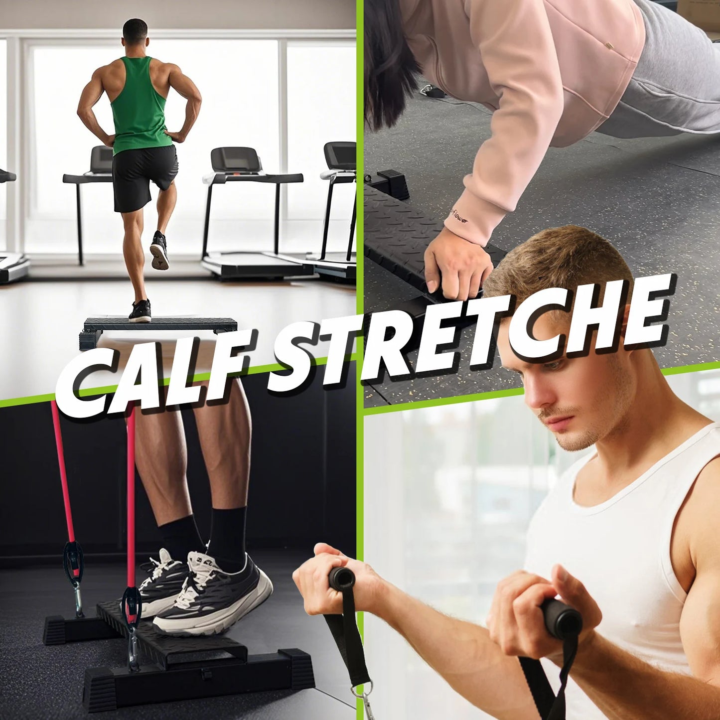 Multifunctional Steel Calf Raise Bar, Wide Standing Calf Raise Block for Calves Stretching, Foot Stretch Platform, Anti-Slip Squ
