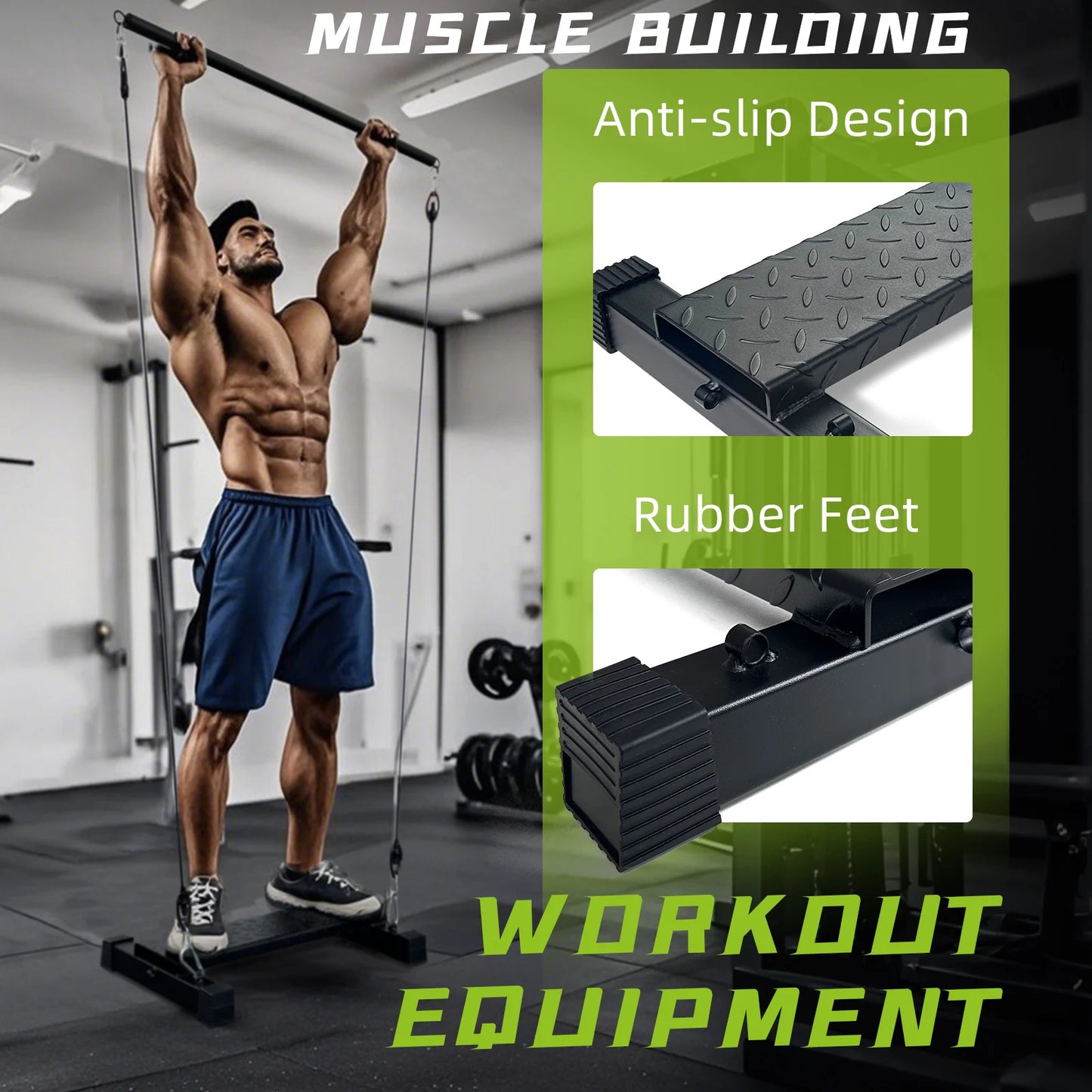 Multifunctional Steel Calf Raise Bar, Wide Standing Calf Raise Block for Calves Stretching, Foot Stretch Platform, Anti-Slip Squ