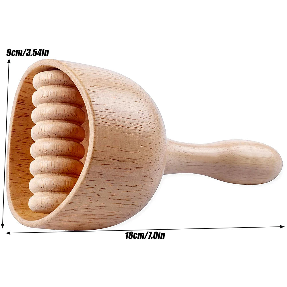 Wooden Swedish Massage Cup - Manual Anti Cellulite Suction Cup,Wood Therapy,Lymphatic Drainage,Maderotherapy,Body Sculpting Tool
