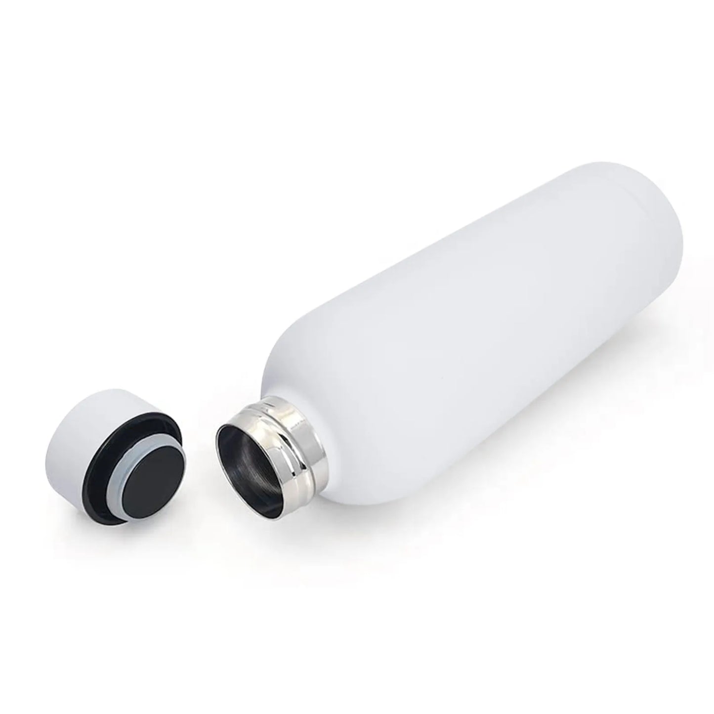 500ml Small Mouth Thermos Cup Outdoor Stainless Steel Bottle Rubber Paint Sports Kettle Thickened Double Water Cup