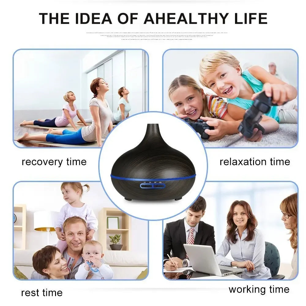 Diffuser For Home Remote Control Home Air Humidifier Aromatherapy Essential Oil Diffuser Large Capacity Electric Ultrasonic Arom