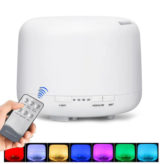 Diffuser For Home Ultimate Aroma Experience  300ML Diffuser with Auto-Shutoff 7 LED Colors  Remote - Office Humidifier  Home Spa