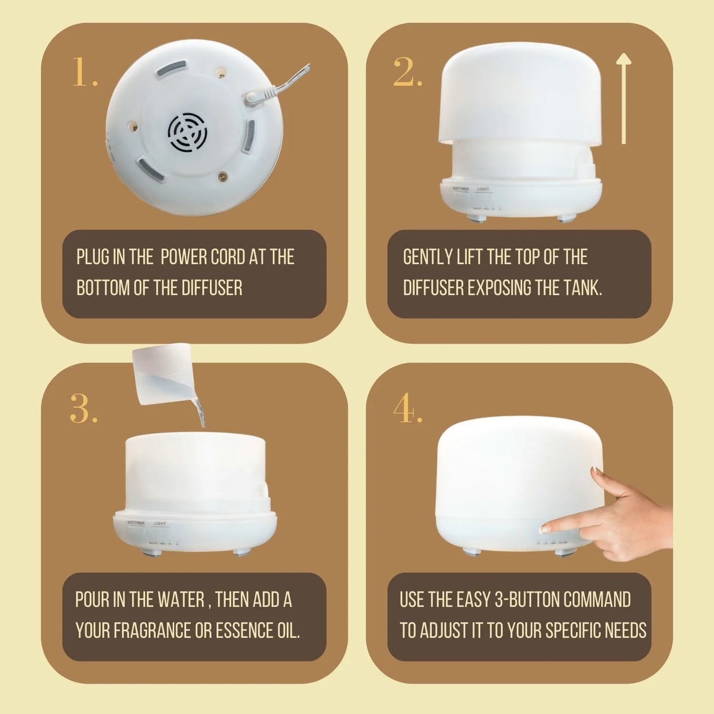Diffuser For Home Ultimate Aroma Experience  300ML Diffuser with Auto-Shutoff 7 LED Colors  Remote - Office Humidifier  Home Spa