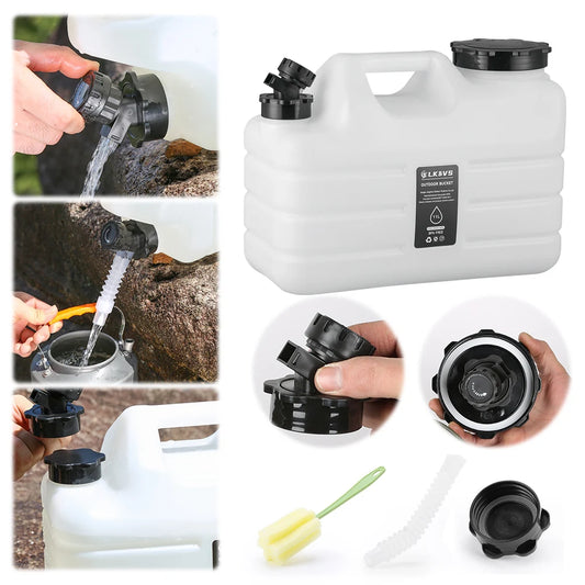 11L Leakproof Portable Water Container with Faucet Large Capacity Drinking Water Bucket for Vehicle Camping