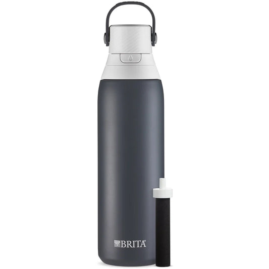 20 oz Insulated Stainless Steel Water Bottle with Filter Straw Leakproof Design Easy Sip Portable Hydration Solution