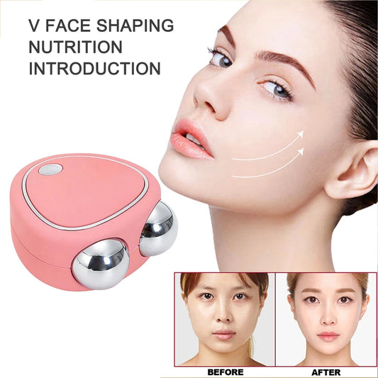Ems Double Roller Massager Lifting Firming Rf Microcurrent Face Lift Machine Slimming Device Wrinkle Remover Skin Care Tools