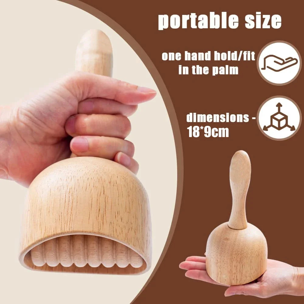 Wooden Swedish Massage Cup - Manual Anti Cellulite Suction Cup,Wood Therapy,Lymphatic Drainage,Maderotherapy,Body Sculpting Tool