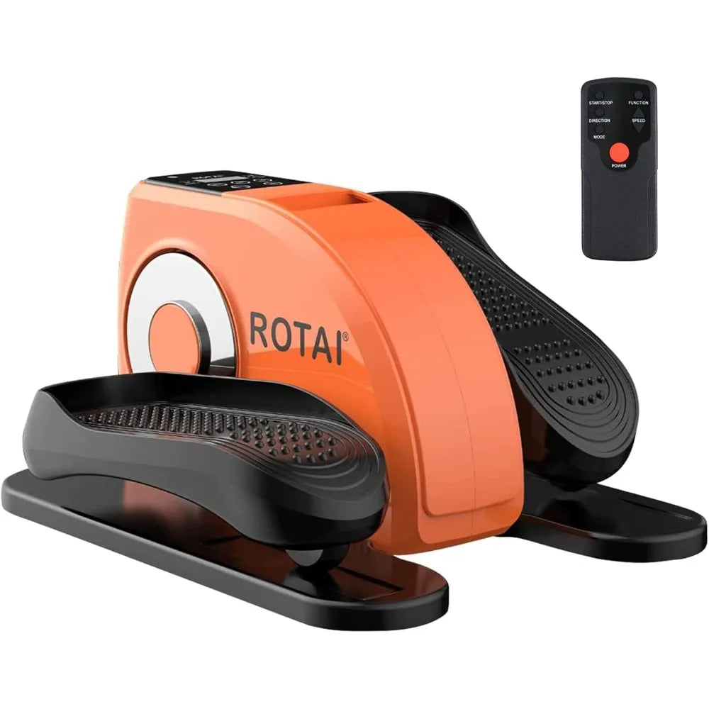 Under desk elliptical machine, portable leg pedal for fitness, home and office with remote and LCD display