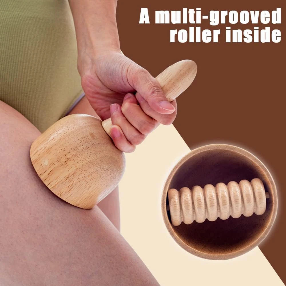Wooden Swedish Massage Cup - Manual Anti Cellulite Suction Cup,Wood Therapy,Lymphatic Drainage,Maderotherapy,Body Sculpting Tool