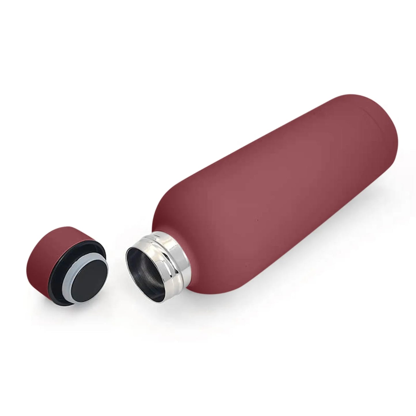 500ml Small Mouth Thermos Cup Outdoor Stainless Steel Bottle Rubber Paint Sports Kettle Thickened Double Water Cup
