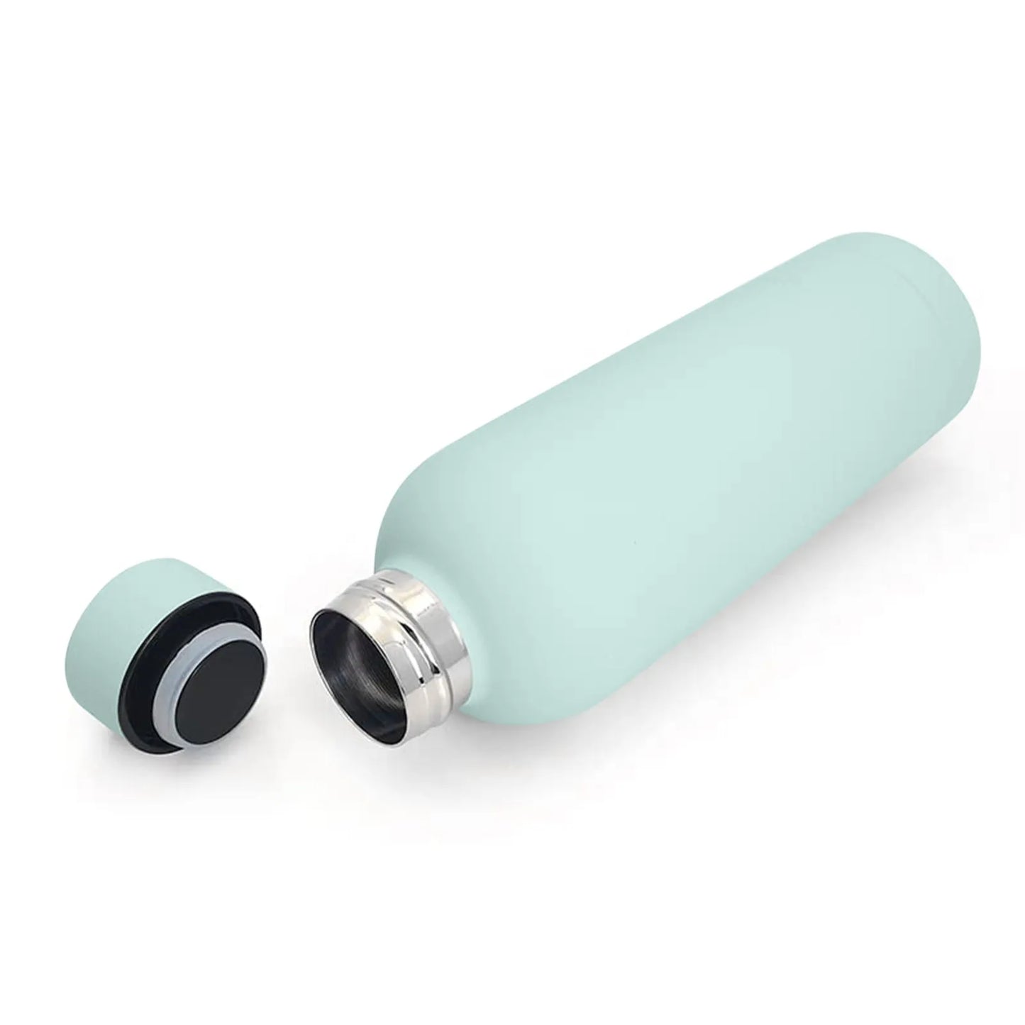 500ml Small Mouth Thermos Cup Outdoor Stainless Steel Bottle Rubber Paint Sports Kettle Thickened Double Water Cup